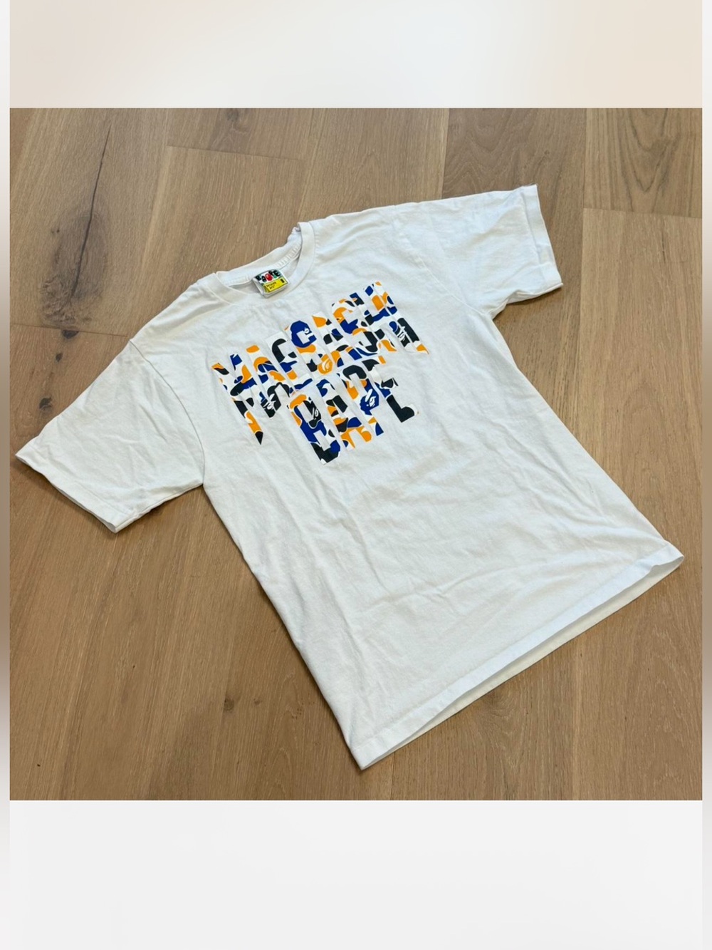 Authentic A Bathing Ape BAPE Megacamo logo tee